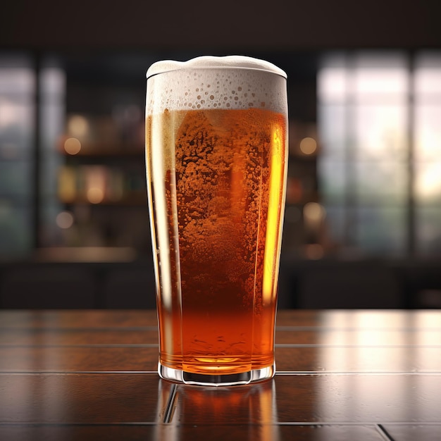 Realistic 3d Pint Glass With Super Detailed Design