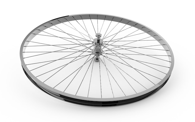 Realistic 3d render of bicycle wheel