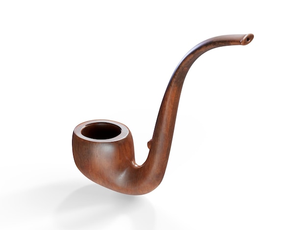 Photo realistic 3d render of smoking pipe