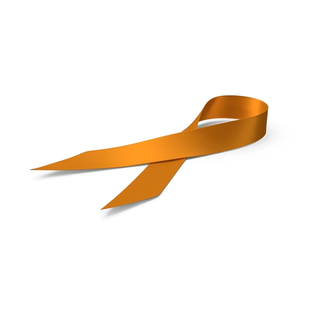 Photo a realistic 3d ribbon in white to raise awareness about cancer and promote its prevention