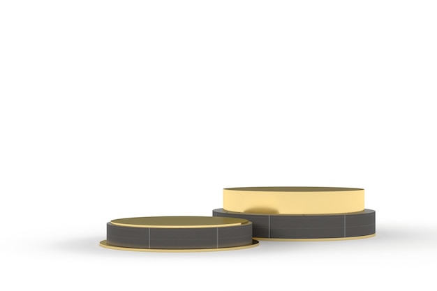 Realistic 3d Round Stage Podium Empty Template Mockup