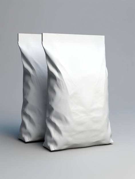 realistic 3d sack bag mockup