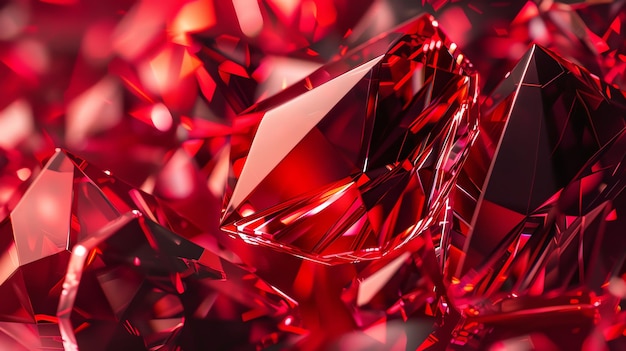 Realistic abstract red crystal background