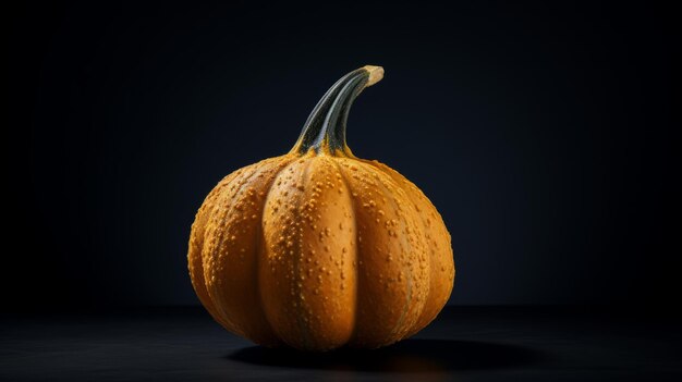 Realistic Acorn Squash Photo On Dark Minimalist Background 8k Resolution