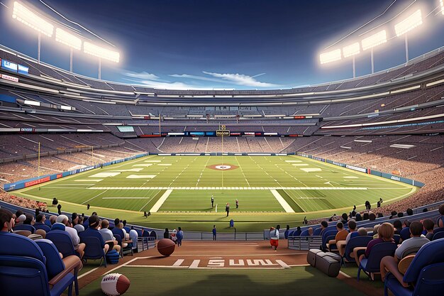 Photo realistic american footbal field