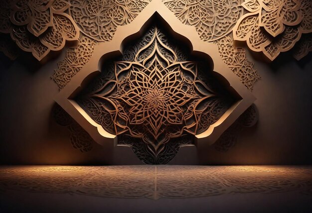 写真 リアルなアラビアの装飾的なイスラム背景