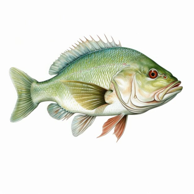 Photo realistic australian smallmouth bass artwork highly detailed illustrations