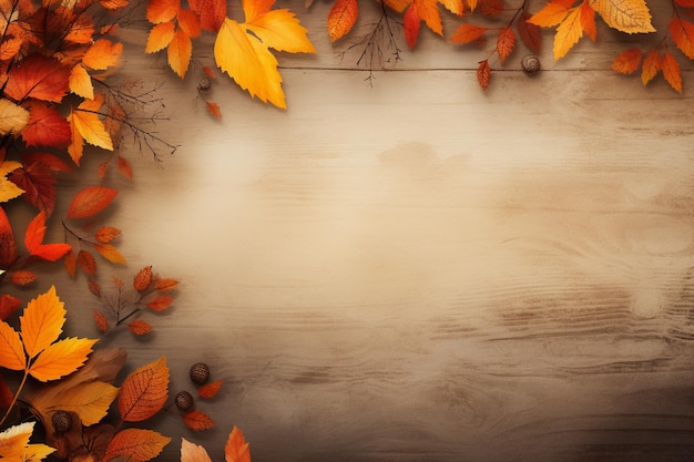 Realistic Autumn Background Embrace the Season's Beauty Created with Generative AI