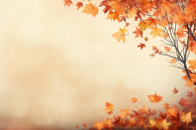 Realistic Autumn Background Embrace the Season's Beauty Created with Generative AI