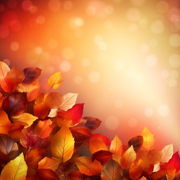 Realistic autumn background generate ai