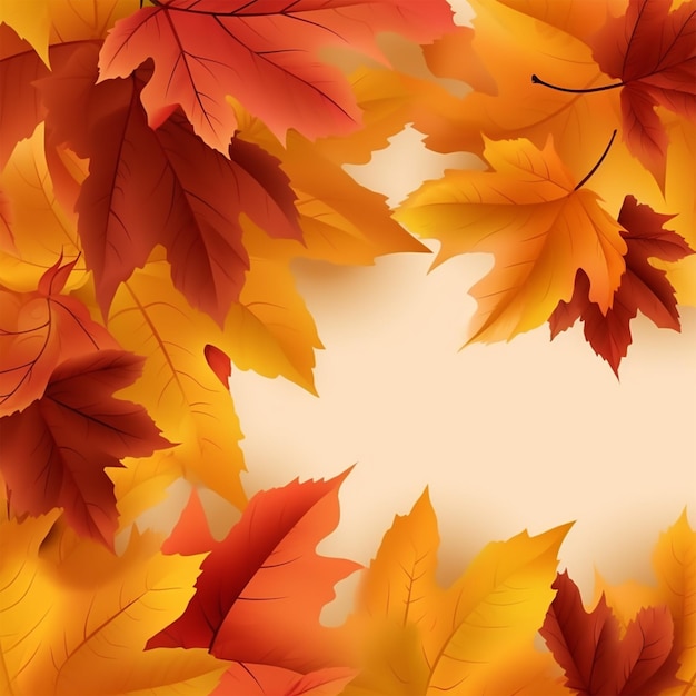 Realistic autumn background