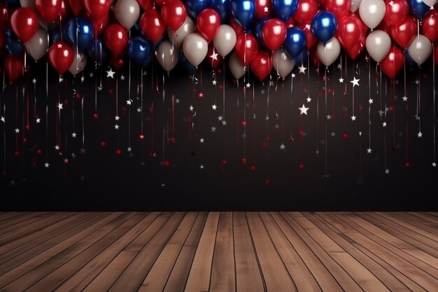 Realistic background for american th of july celebration