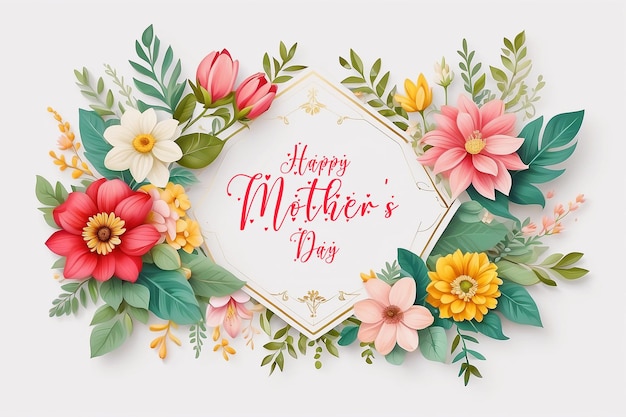 Realistic background for mothers day celebration