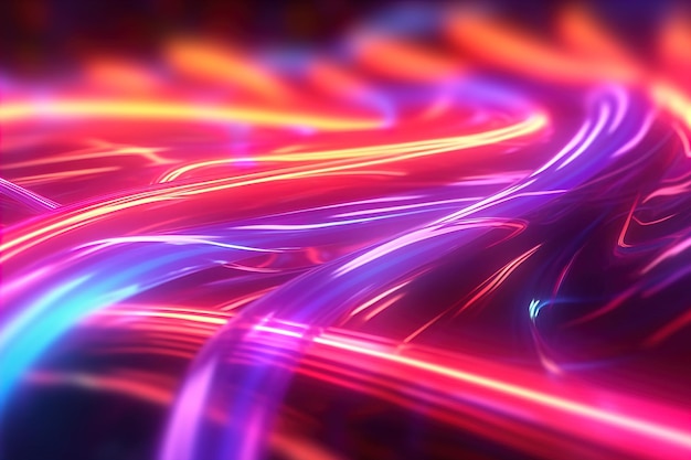 Realistic background movement neon lights