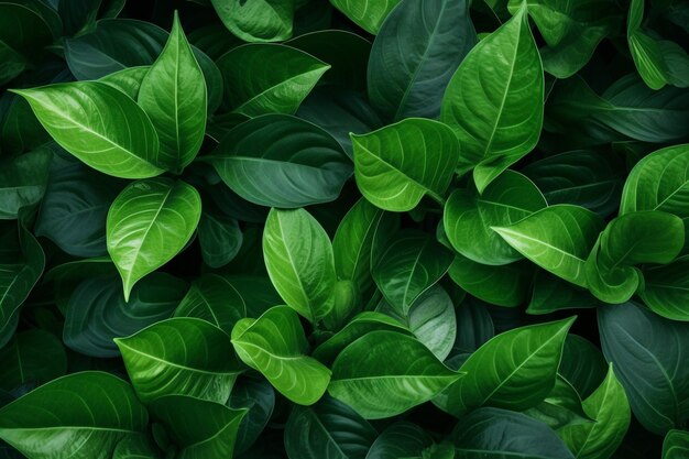 Realistic background with green leaves