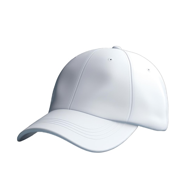 Realistic baseball cap white blank brand mockup