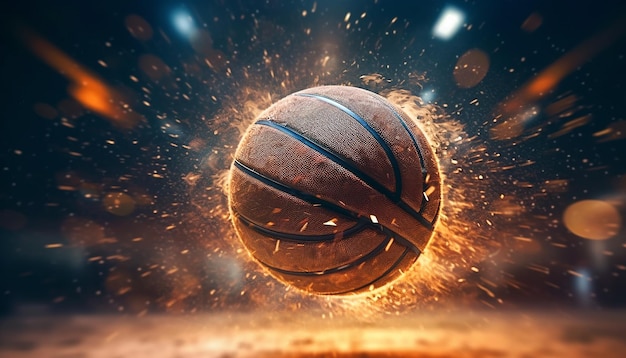 Realistic basketball gameplay photoshoot