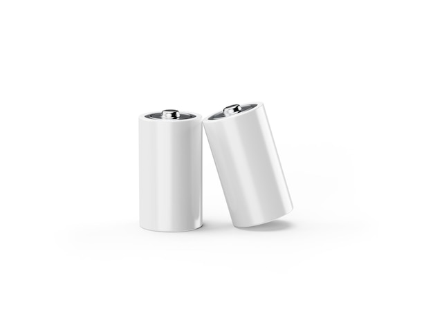 Photo realistic battery on white background