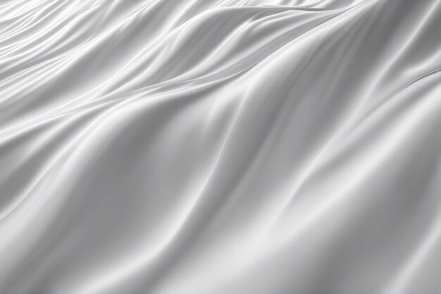 Realistic beautiful waving white texture fabric design background