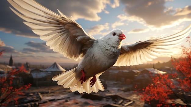 realistic bird illustration HD 8K wallpaper Stock Photographic Image
