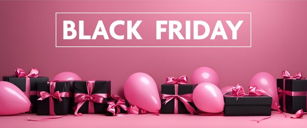 Photo realistic black friday banner