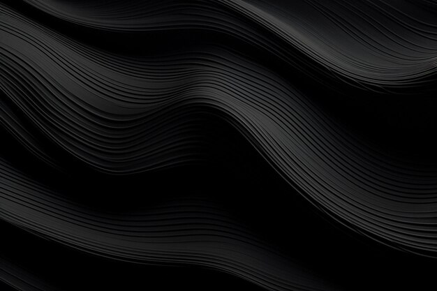 Realistic black wavy background