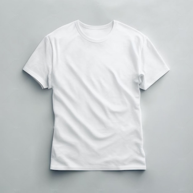 a realistic blank white t shirt