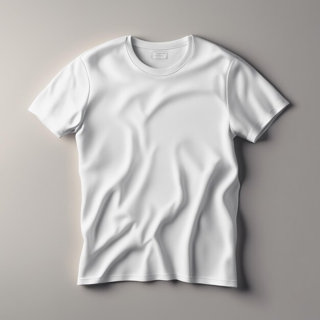 Realistic Blank White TShirt generative ai