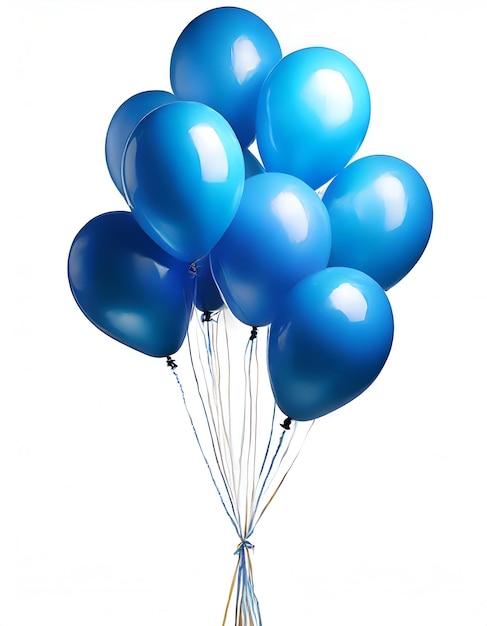 Realistic blue balloons