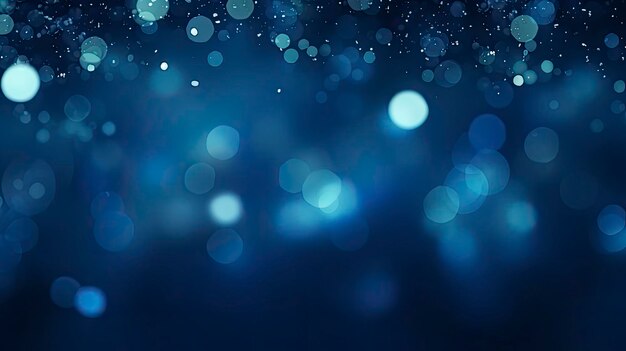 Realistic blue bokeh background