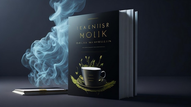 Realistic book cover presentation mockup