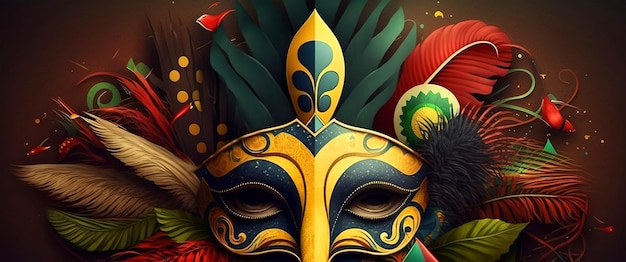 Realistic brazilian carnival background