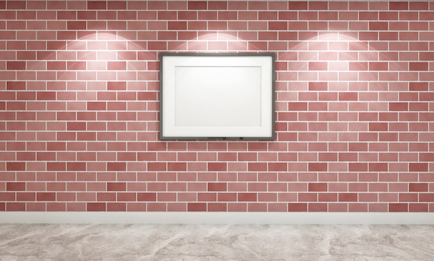 Realistic Brick Wall with Frame