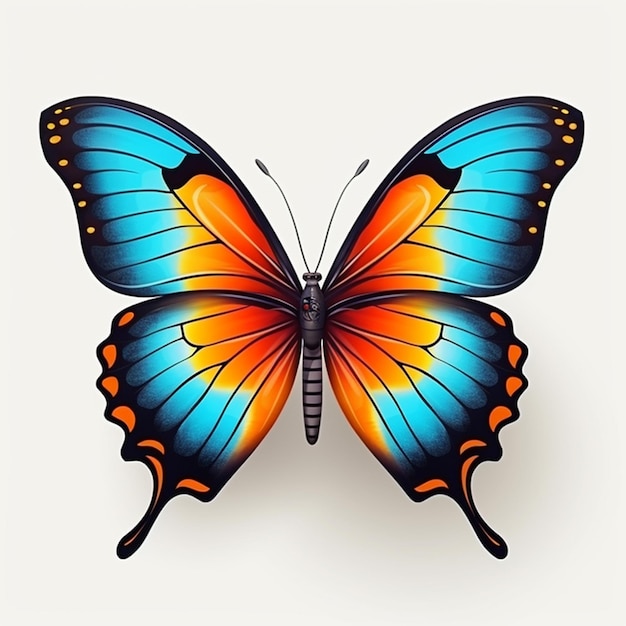 realistic bright butterfly isolated