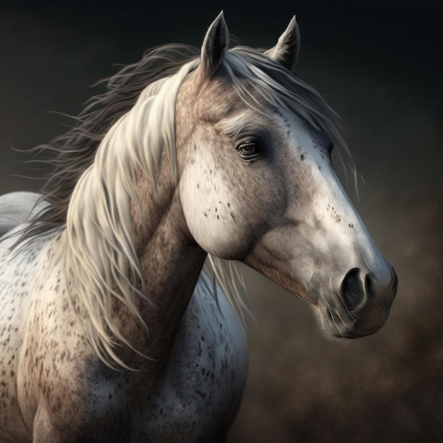 A realistic brown horse clipart picture Ai generated art