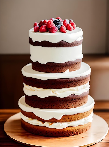 Realistic cake neutral colors warm lighting detail