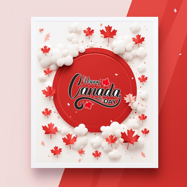 Photo realistic canada day illustration