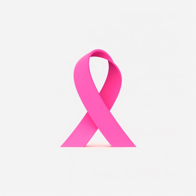 Realistic cancer pink ribbon october