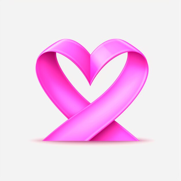 Photo realistic cancer pink ribbon october