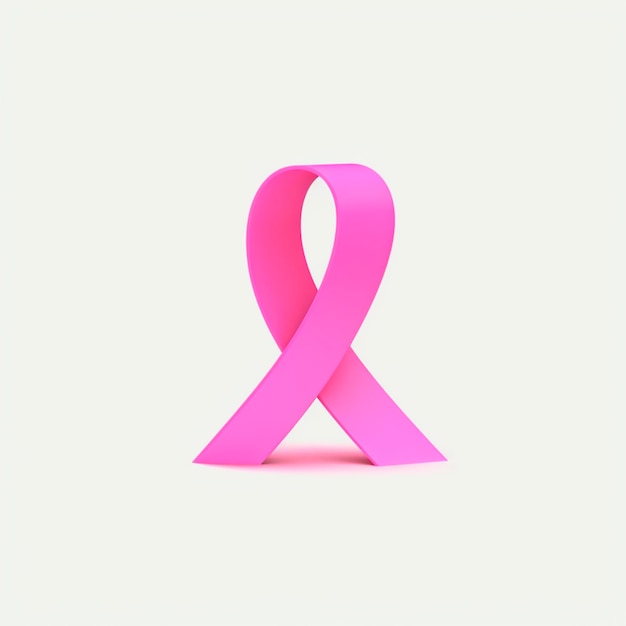 Realistic cancer pink ribbon october