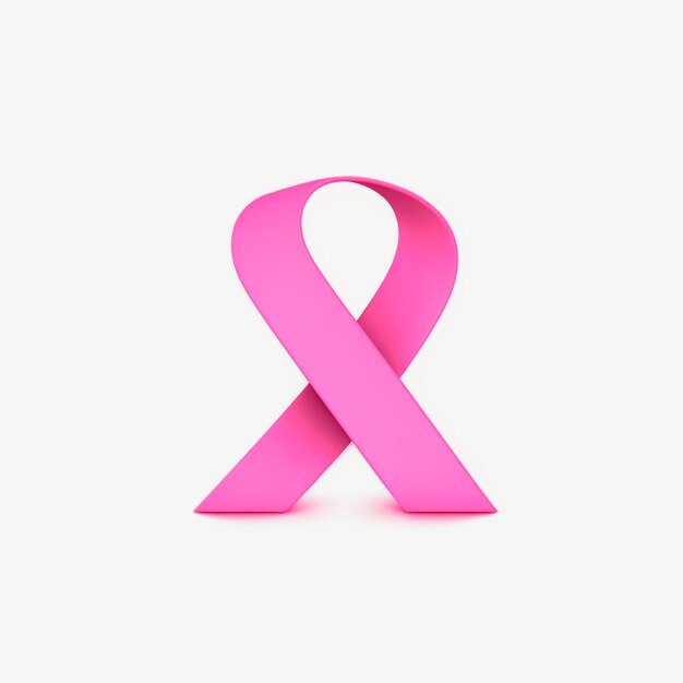 Photo realistic cancer pink ribbon october