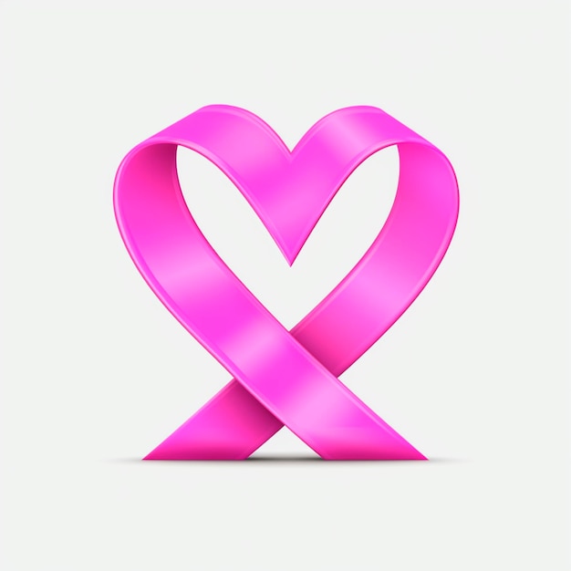 Photo realistic cancer pink ribbon october