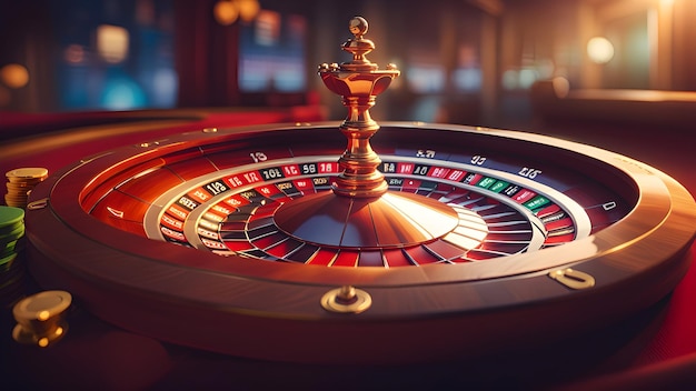 Realistic casino gambling banner