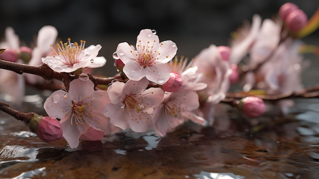 リアルな桜の小枝