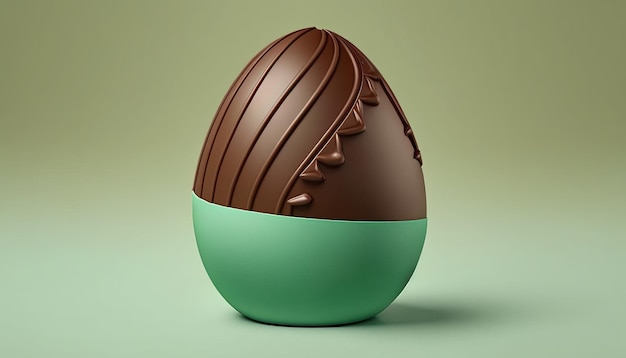 Realistic Chocolate Egg AI Generative