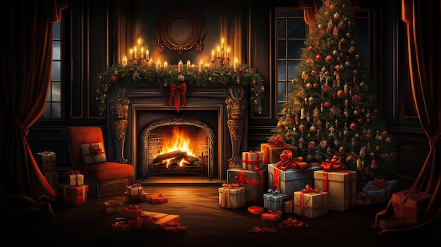 Photo realistic christmas background