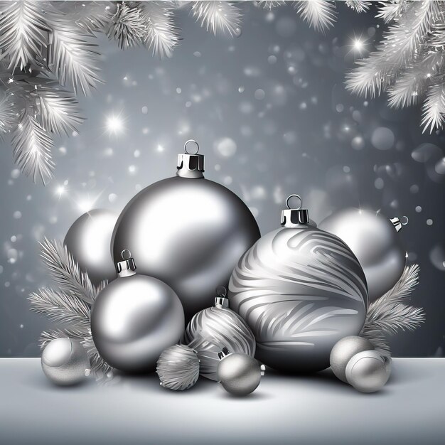 Premium AI Image Realistic Christmas Theme Background Photo Tinsel