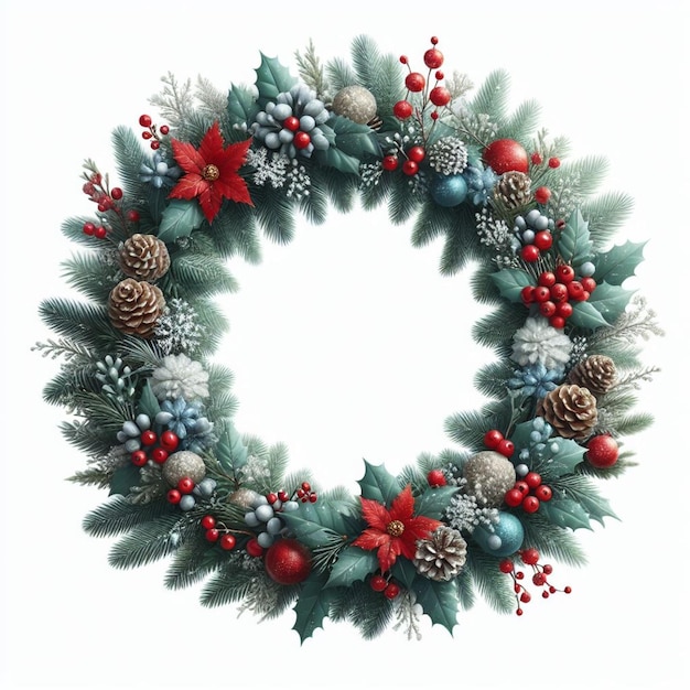 realistic christmas wreath