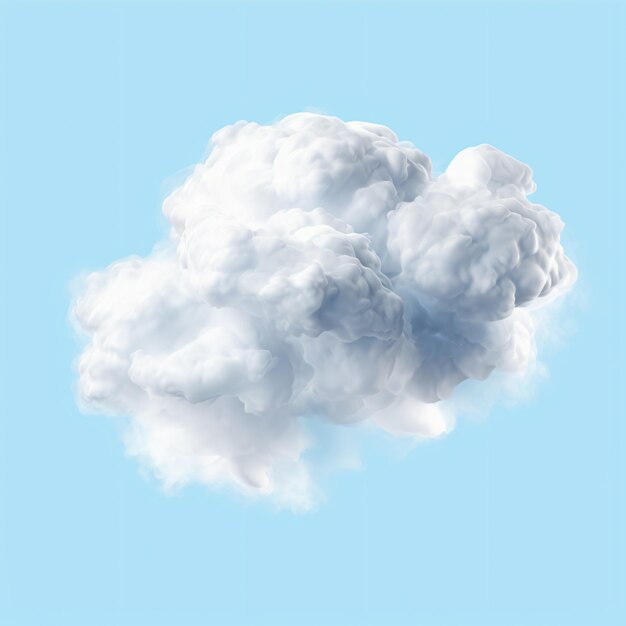 Фото Реалистичное облако, изолированное на белом фоне