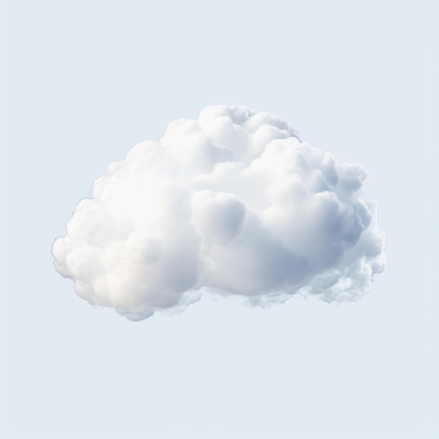 白い背景に隔離された現実的な雲